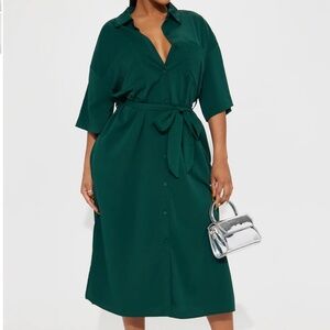 Midi Dress - Dark Green